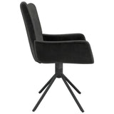NNEVL Swivel Dining Chairs 2 pcs Black Velvet