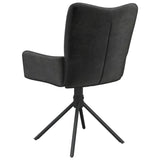 NNEVL Swivel Dining Chairs 2 pcs Black Velvet