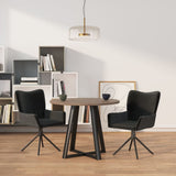 NNEVL Swivel Dining Chairs 2 pcs Black Velvet