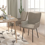 NNEVL Dining Chairs 2 pcs Light Grey Velvet