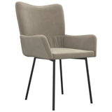 NNEVL Dining Chairs 2 pcs Light Grey Velvet