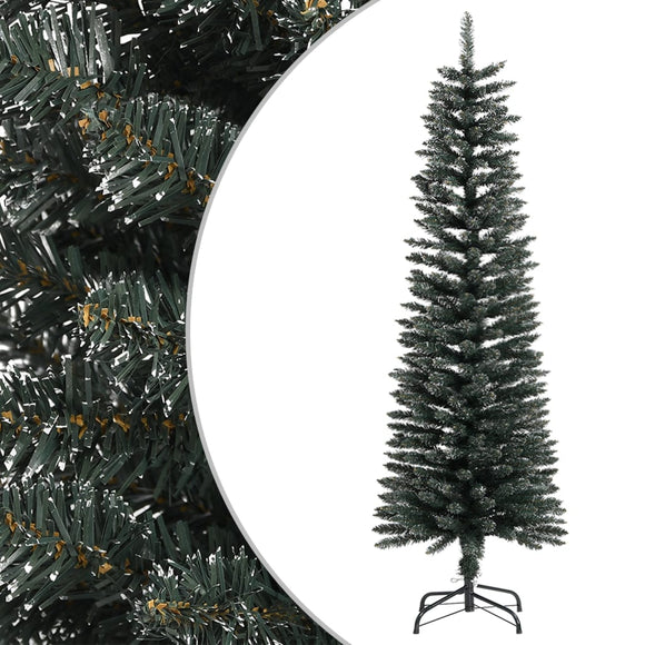 NNEVL Artificial Slim Christmas Tree with Stand Green 150 cm PVC