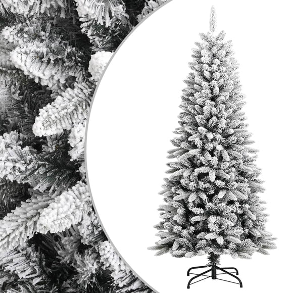 NNEVL Artificial Christmas Tree with Flocked Snow 150 cm PVC&PE