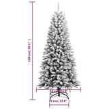 NNEVL Artificial Christmas Tree with Flocked Snow 150 cm PVC&PE