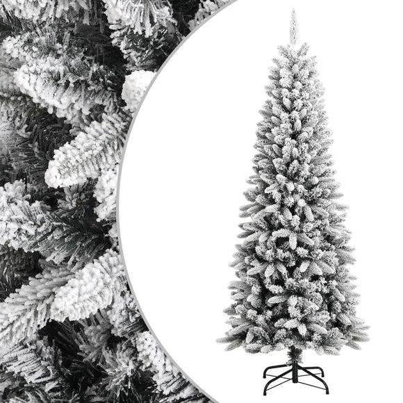 NNEVL Artificial Christmas Tree with Flocked Snow 180 cm PVC&PE
