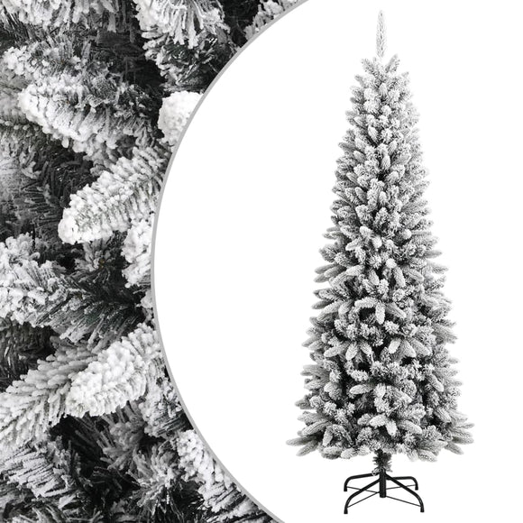 NNEVL Artificial Christmas Tree with Flocked Snow 210 cm PVC&PE
