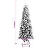 NNEVL Artificial Christmas Tree with Flocked Snow 210 cm PVC&PE
