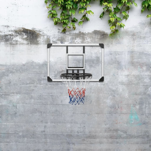 NNEVL Basketball Backboard Transparent 90x60x2.5 cm Polycarbonate