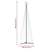 NNEVL Christmas Cone Tree Cold White 500 LEDs 100x300 cm
