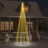 NNEVL Christmas Tree on Flagpole Warm White 732 LEDs 500 cm
