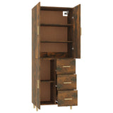 NNEVL Highboard Smoked Oak 69.5x34x180 cm Engineered Wood