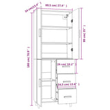 NNEVL Highboard Smoked Oak 69.5x34x180 cm Engineered Wood