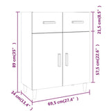NNEVL Highboard High Gloss White 69.5x34x179 cm Engineered Wood