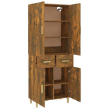 NNEVL Highboard Smoked Oak 69.5x34x179 cm Engineered Wood