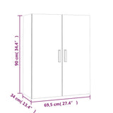 NNEVL Highboard Smoked Oak 69.5x34x179 cm Engineered Wood