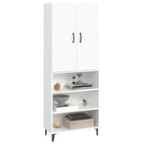 NNEVL Highboard White 69.5x32.5x180 cm Engineered Wood