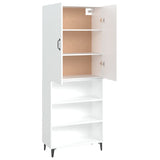 NNEVL Highboard White 69.5x32.5x180 cm Engineered Wood