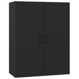 NNEVL Highboard Black 69.5x32.5x180 cm Engineered Wood