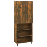 NNEVL Highboard Smoked Oak 69.5x32.5x180 cm Engineered Wood