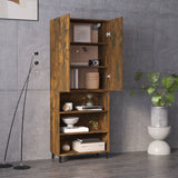 NNEVL Highboard Smoked Oak 69.5x32.5x180 cm Engineered Wood