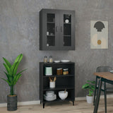 NNEVL Highboard Black 69.5x34x180 cm Engineered Wood