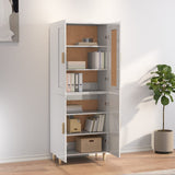 NNEVL Highboard High Gloss White 70x34x180 cm Engineered Wood
