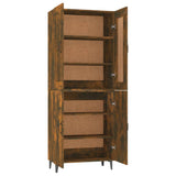 NNEVL Highboard Smoked Oak 70x34x180 cm Engineered Wood
