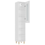 NNEVL Highboard White 34.5x34x180 cm Engineered Wood