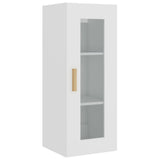 NNEVL Highboard White 34.5x34x180 cm Engineered Wood