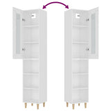 NNEVL Highboard White 34.5x34x180 cm Engineered Wood