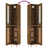 NNEVL Highboard Smoked Oak 34.5x34x180 cm Engineered Wood