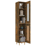 NNEVL Highboard Smoked Oak 34.5x34x180 cm Engineered Wood