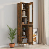 NNEVL Highboard Smoked Oak 34.5x34x180 cm Engineered Wood