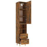 NNEVL Highboard Smoked Oak 35x34x180 cm Engineered Wood