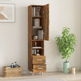 NNEVL Highboard Smoked Oak 35x34x180 cm Engineered Wood