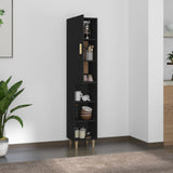 NNEVL Highboard Black 35x34x180 cm Engineered Wood