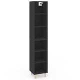NNEVL Highboard Black 34.5x32.5x180 cm Engineered Wood