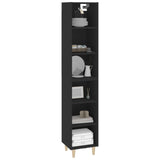 NNEVL Highboard Black 34.5x32.5x180 cm Engineered Wood