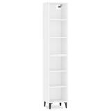 NNEVL Highboard White 34.5x32.5x180 cm Engineered Wood