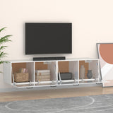 NNEVL Wall Cabinets 2 pcs High Gloss White 60x 36.5x35 cm Engineered Wood