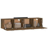 NNEVL Wall Cabinets 2 pcs Smoked Oak 60x36.5x35 cm Engineered Wood