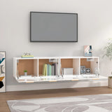 NNEVL Wall Cabinets 2 pcs High Gloss White 80x35x36.5 cm Engineered Wood