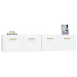 NNEVL Wall Cabinets 2 pcs High Gloss White 80x35x36.5 cm Engineered Wood