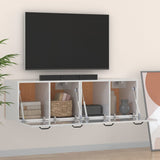 NNEVL Wall Cabinets 2 pcs High Gloss White 80x36.5x35 cm Engineered Wood