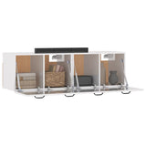 NNEVL Wall Cabinets 2 pcs High Gloss White 80x36.5x35 cm Engineered Wood