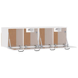 NNEVL Wall Cabinets 2 pcs High Gloss White 80x36.5x35 cm Engineered Wood