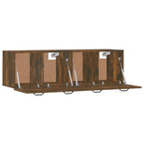 NNEVL Wall Cabinets 2 pcs Smoked Oak 80x35x36.5 cm Engineered Wood