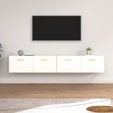 NNEVL Wall Cabinets 2 pcs White 100x36.5x35 cm Engineered Wood