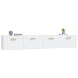 NNEVL Wall Cabinets 2 pcs White 100x36.5x35 cm Engineered Wood