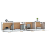 NNEVL Wall Cabinets 2 pcs High Gloss White 100x36.5x35 cm Engineered Wood